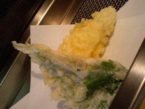 天ぷら　白身魚と大葉